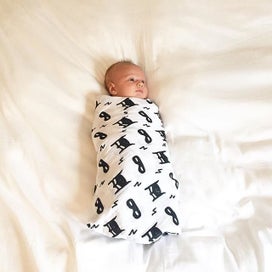Listing 5 of 8 for Muslin baby swaddle blanket wrap - Panda design - 100% cotton