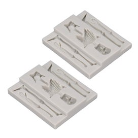 Listing 2 of 5 for sugar skull mould silicone skeleton mould skeleton mould body skull mould 2Pcs