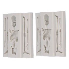 Listing 4 of 5 for sugar skull mould silicone skeleton mould skeleton mould body skull mould 2Pcs