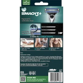 Listing 2 of 6 for Gillette Mach3+ Razor & 2 Refills 1pack