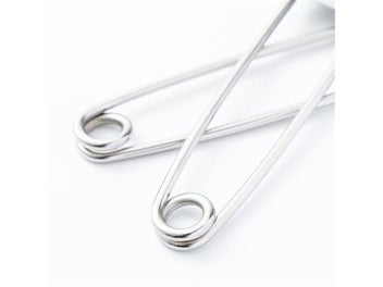 Listing 4 of 9 for 2 Pcs Safety Pins DIY Sewing Tools Accessory Large Stainless Steel Clasp Pins