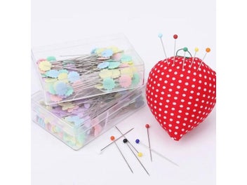 Listing 5 of 10 for 50PCS/box Stainless Steel Color Button Needle Pins Head Flat-head Sewing Pins