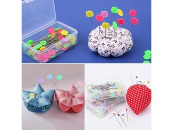 Listing 6 of 10 for 50PCS/box Stainless Steel Color Button Needle Pins Head Flat-head Sewing Pins