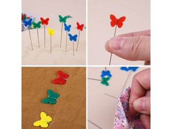 Listing 8 of 10 for 50PCS/box Stainless Steel Color Button Needle Pins Head Flat-head Sewing Pins