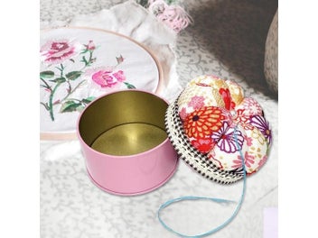 Listing 4 of 10 for Pin Cushion Pincushion With Storage Box Needles Holder Sewing Tools DIY Sewer