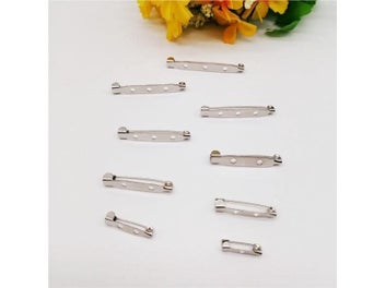 Listing 6 of 10 for 50-100pcs/Lot Safety Brooch Back Safety Catch Bar Pins DIY Jewelry Findings