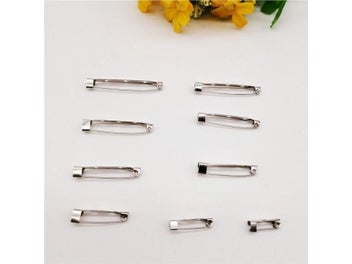Listing 8 of 10 for 50-100pcs/Lot Safety Brooch Back Safety Catch Bar Pins DIY Jewelry Findings