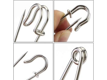Listing 4 of 9 for 10/25PCS Stainles Steel Big Jumbo Safety Pin Blanket Crafting DIY For Wedding