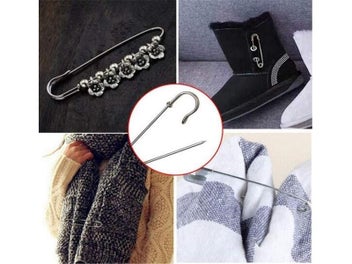 Listing 7 of 9 for 10/25PCS Stainles Steel Big Jumbo Safety Pin Blanket Crafting DIY For Wedding