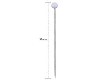 Listing 8 of 10 for 100pcs/box 38mm Round Pearl Head Dressmaking Pins Weddings Corsage Florists