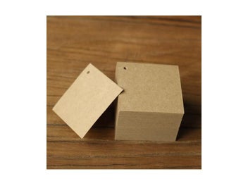 Listing 3 of 8 for Square Card Simple Style Pack Of 20 Pieces Message Word Card 7X7cm Kraft Not