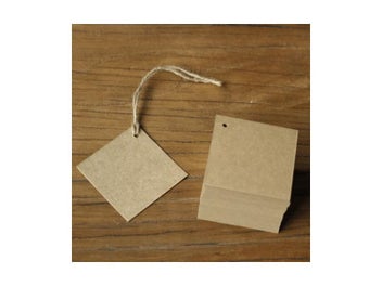 Listing 4 of 8 for Square Card Simple Style Pack Of 20 Pieces Message Word Card 7X7cm Kraft Not