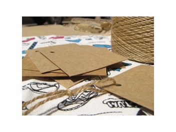Listing 5 of 8 for Square Card Simple Style Pack Of 20 Pieces Message Word Card 7X7cm Kraft Not