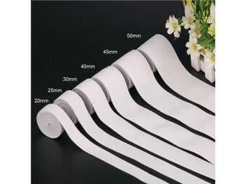 Listing 6 of 10 for Width 15mm-60mm White Black Wide Elastic Band Flat Spandex Belt Trim Sewing