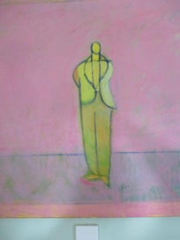 Listing 4 of 5 for !! Large "RIDUAN TOMKINS", Oil Painting Colourfield Painting !!