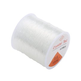 Listing 3 of 5 for crystal string Bead String 109yd Long 0.03in Diameter Elastic Fiber Clear Color
