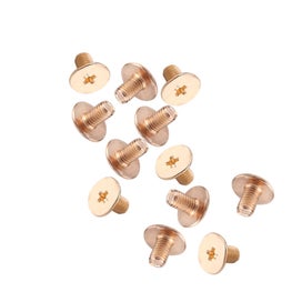 Listing 3 of 5 for rivet stud stud screw craft accessary 10pcs Brass Rivet Studs Screw Back Round