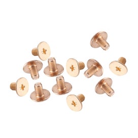 Listing 4 of 5 for rivet stud stud screw craft accessary 10pcs Brass Rivet Studs Screw Back Round