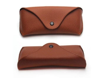 Listing 3 of 10 for Portable Unisex Faux Leather Eye Glasses Sunglasses Holder Box Case Cover