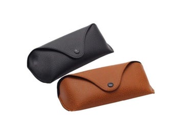 Listing 7 of 10 for Portable Unisex Faux Leather Eye Glasses Sunglasses Holder Box Case Cover
