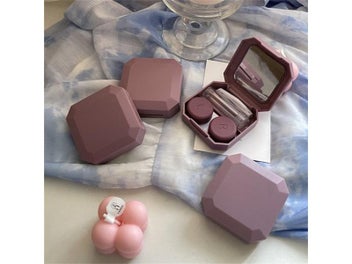 Listing 1 of 8 for Portable Solid Color Contact Lenses Box Candy Color Cute Contact Lens Case With