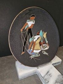 Listing 1 of 5 for Vintage 60's-70's RUSCHA Keramik Wall Plate Fisher Men & Women WGP
