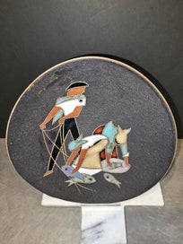 Listing 3 of 5 for Vintage 60's-70's RUSCHA Keramik Wall Plate Fisher Men & Women WGP