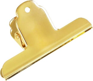 Listing 1 of 5 for 2 Pack Gold Stainless Steel Bulldog Paper Clips Metal Large Binder Clips For D