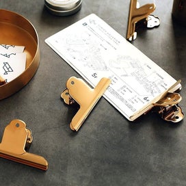 Listing 4 of 5 for 2 Pack Gold Stainless Steel Bulldog Paper Clips Metal Large Binder Clips For D