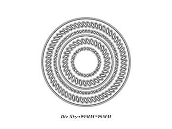 Listing 4 of 9 for Metal Cutting Dies Round Hollow Lace Die For Scrapbooking Craft