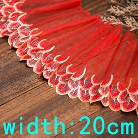 Listing 8 of 14 for 2yards Multicolor Embroidery Lace Fabric For Doll Clothes Handicraft Acce CHK12N