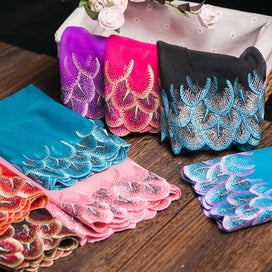 Listing 13 of 14 for 2yards Multicolor Embroidery Lace Fabric For Doll Clothes Handicraft Acce CHK12N