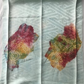Listing 5 of 17 for Vintage Hand Dyed Japanese Shibori Rinzu Silk Fabric Piece