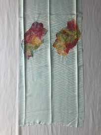 Listing 9 of 17 for Vintage Hand Dyed Japanese Shibori Rinzu Silk Fabric Piece