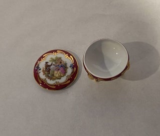 Listing 4 of 5 for Limoges Goudeville Pedestal Trinket Box - gorgeous