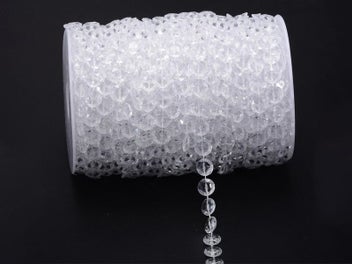Listing 2 of 7 for 30M Acrylic Clear Crystal Hanging Beads Curtain Lamp Party Wedding Decoration