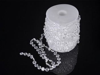 Listing 3 of 7 for 30M Acrylic Clear Crystal Hanging Beads Curtain Lamp Party Wedding Decoration