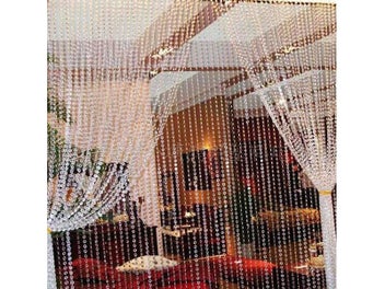 Listing 6 of 7 for 30M Acrylic Clear Crystal Hanging Beads Curtain Lamp Party Wedding Decoration