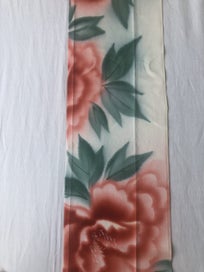Listing 4 of 16 for Vintage Japanese Silk Floral Fabric Piece Kimono Panel