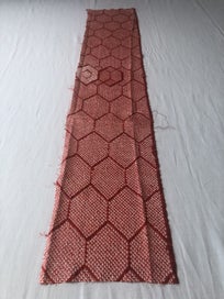Listing 8 of 13 for Vintage Red Silk Japanese Hand Dyed Shibori Kimono Panel Fabric Piece