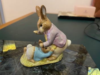 Listing 1 of 3 for Beswick Beatrix Potter "Mr. Benjamin Bunny & Peter Rabbit" BP-3b Stamp
