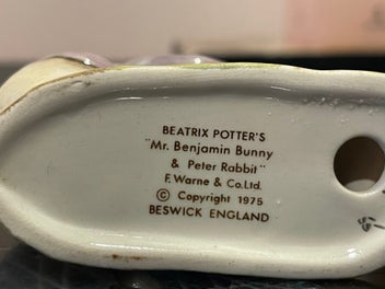 Listing 3 of 3 for Beswick Beatrix Potter "Mr. Benjamin Bunny & Peter Rabbit" BP-3b Stamp