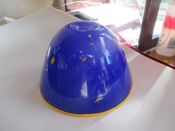 Listing 4 of 5 for HOGLUND GLASS BLUE BOWL. SIGNED
