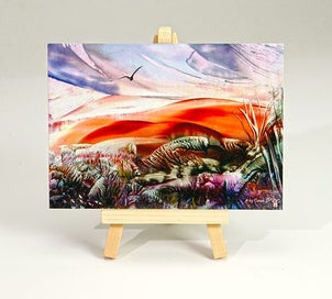 Listing 3 of 12 for ZipArt incl.5 Prints A6 of my Original Unique Encaustic Artwork + one Easel Set1