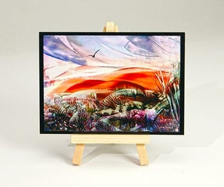 Listing 4 of 12 for ZipArt incl.5 Prints A6 of my Original Unique Encaustic Artwork + one Easel Set1