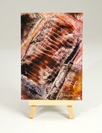 Listing 7 of 12 for ZipArt incl.5 Prints A6 of my Original Unique Encaustic Artwork + one Easel Set1