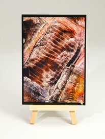 Listing 8 of 12 for ZipArt incl.5 Prints A6 of my Original Unique Encaustic Artwork + one Easel Set1