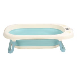 Listing 5 of 5 for foldable baby bathtub Collapsible Baby Bathtub Temperature Sensing Drain Hole