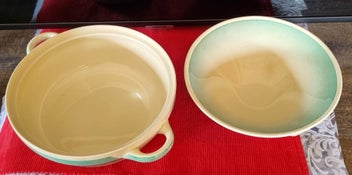 Listing 6 of 7 for SUPER STYLISH 1930's Susie Cooper FEATHER Kestrel Design Casserole Dish