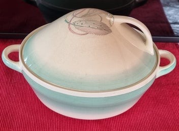 Listing 3 of 7 for SUPER STYLISH 1930's Susie Cooper FEATHER Kestrel Design Casserole Dish